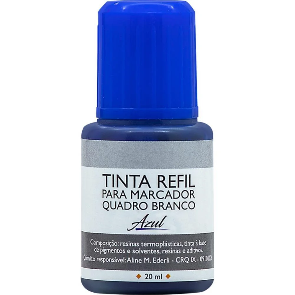 TINTA MARCADOR QUADRO BRANCO 20ML AZUL BRW (CX.C/12) - imagem 3