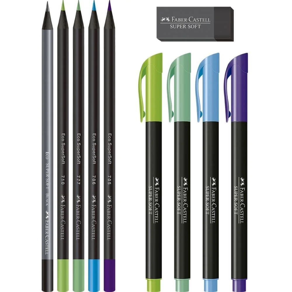 MARCADOR ARTISTICO SUPERSOFT KIT CORES FRIAS 10PC FABER-CASTELL (UNIDADE) - imagem 2