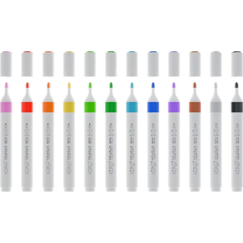 MARCADOR ARTISTICO CIS CRIATIC INFANTIL 12 CORES SERTIC (ESTOJO) - imagem 5