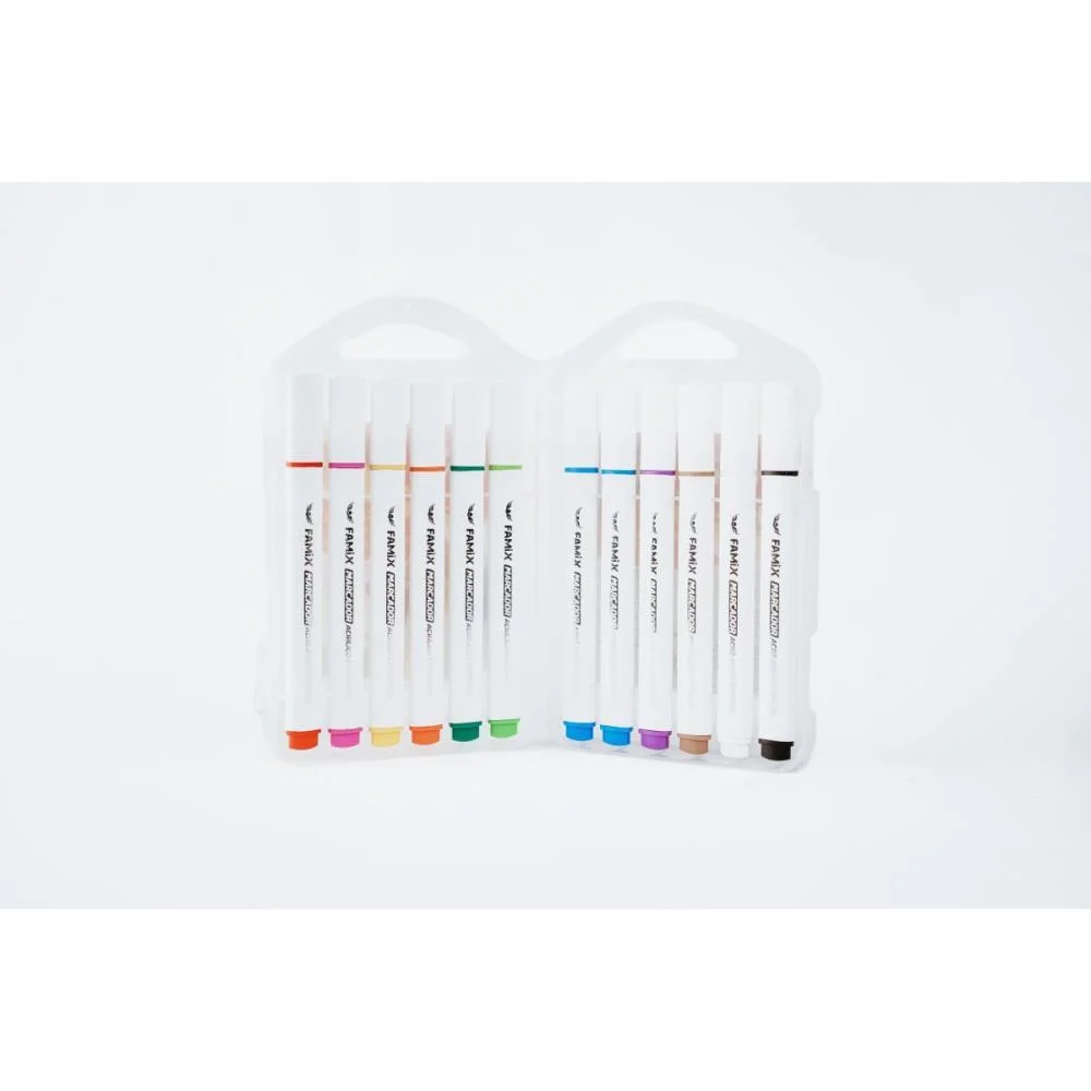 MARCADOR ARTISTICO ACRILICO TRIANGULAR 12 CORES FAMIX (ESTOJO) - imagem 3