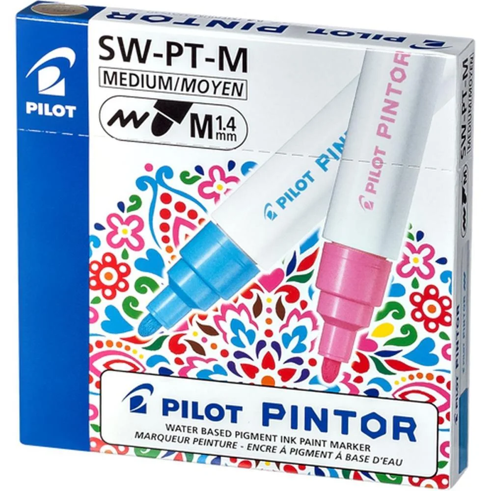 MARCADOR ARTISTICO PINTOR SW-PT-M 1.4MM BRANCO PILOT (CX.C/06) - imagem 5