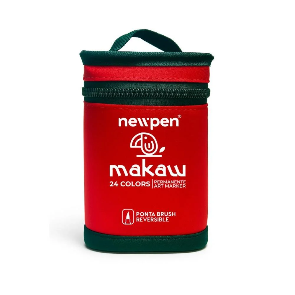 MARCADOR ARTISTICO MAKAW 24 CORES NEWPEN (ESTOJO) - imagem 9