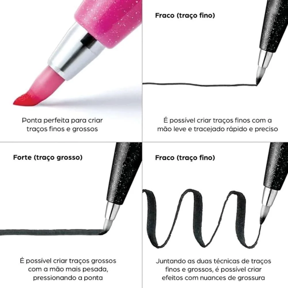 MARCADOR ARTISTICO BRUSH SIGN PEN 6 CORES PASTEL PENTEL (KIT) - imagem 4