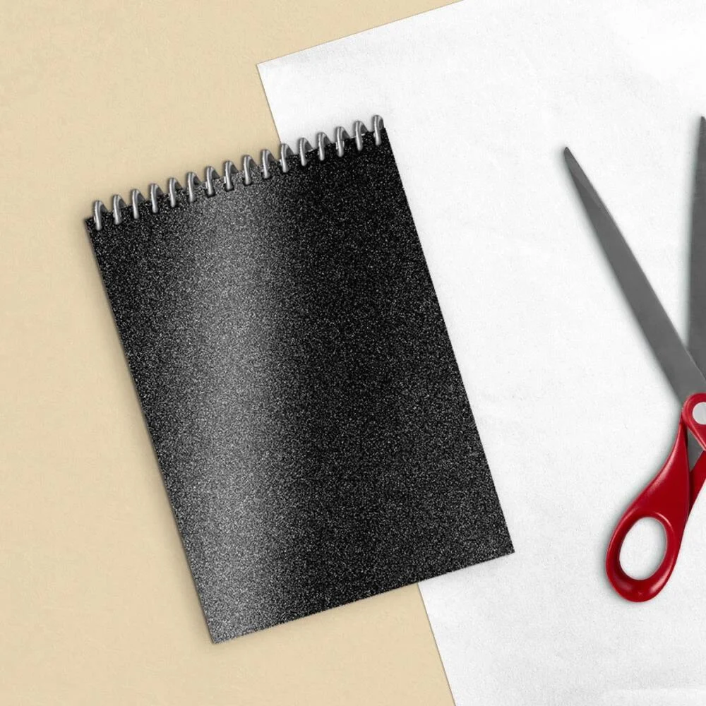 PLASTICO ADESIVO 45CMX10M GLITER PRETO PP 0,10 DAC (ROLO) - imagem 3