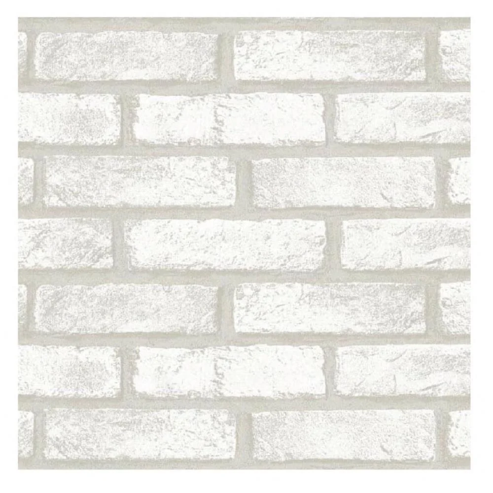 PLASTICO ADESIVO 45CMX10M FANTASIA TIJOLO BRANCO 0,80 LEONORA (ROLO) - imagem 3