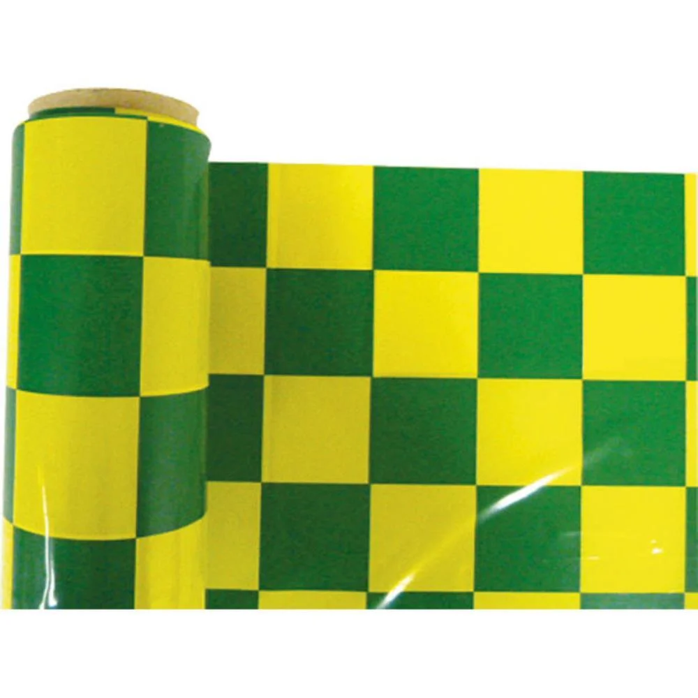 PLASTICO PARA ENCAPAR 25M QUADRICULADO VERDE/AMARELO DAC (ROLO) - imagem 3