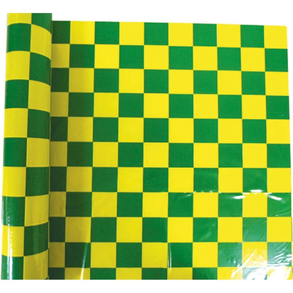 PLASTICO PARA ENCAPAR 25M QUADRICULADO VERDE/AMARELO DAC (ROLO) - imagem 4