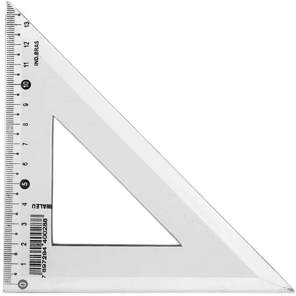 ESQUADRO PLASTICO 45 GRAUS MAXCRIL (PCT.C/10) - imagem 3
