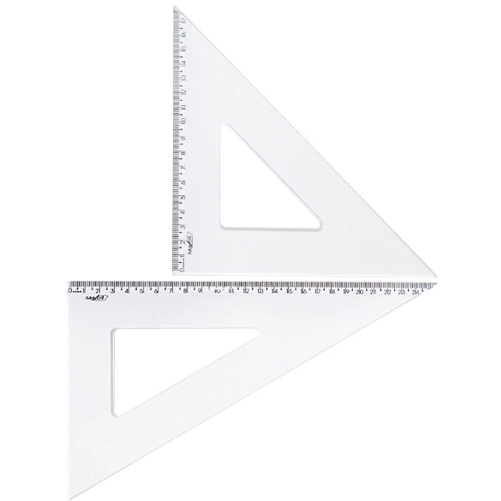 CONJUNTO PARA DESENHO MAX PREMIUM ESQUADRO 2PCS 26CM MAXCRIL (BLISTER) - imagem 2