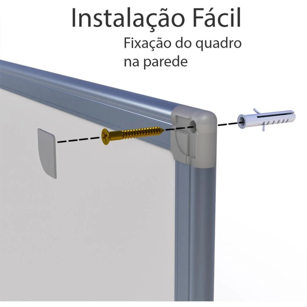 QUADRO AVISO MAGNETICO 060X040CM ALUMINIO OFFICE STALO (UNIDADE) - imagem 5