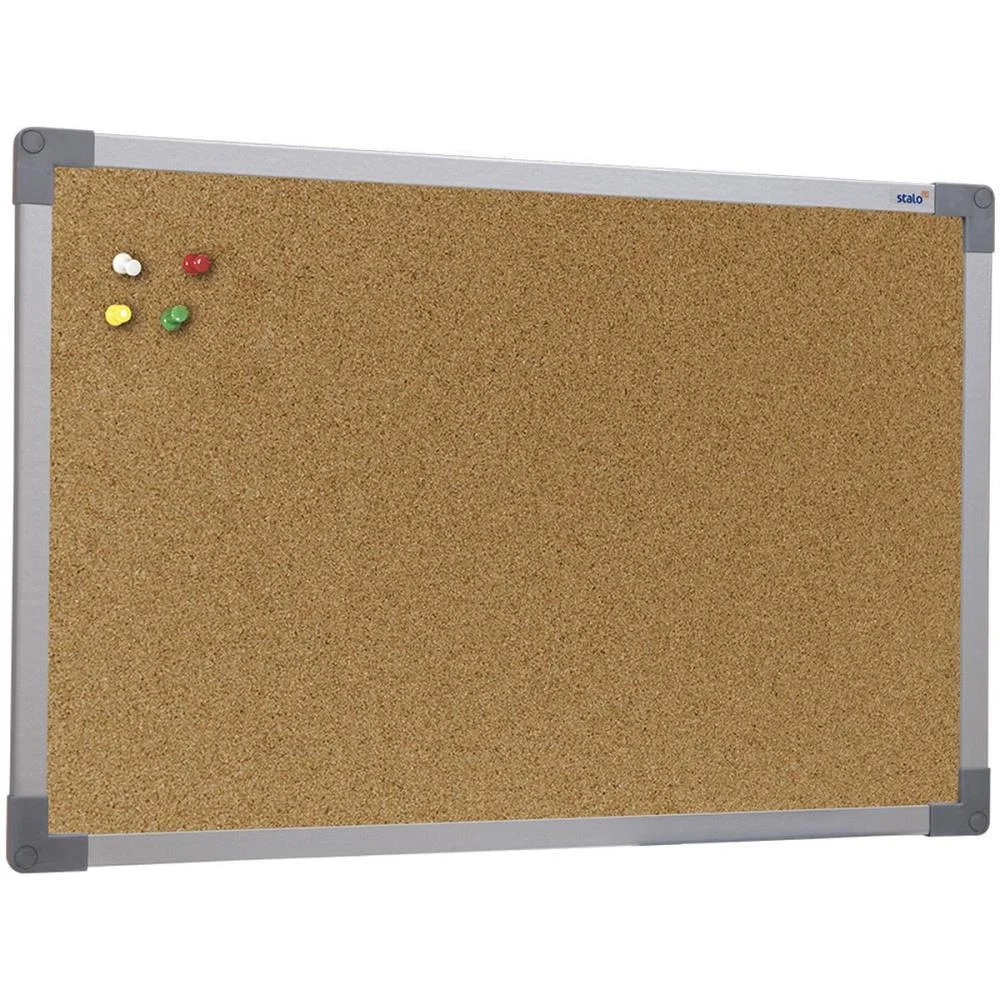 QUADRO AVISO MOLDURA ALUMINIO CORTICA APARENTE 090X060CM STALO (UNIDADE) - imagem 3