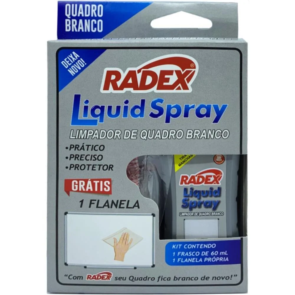 PRODUTO PARA LIMPEZA QUADRO BRANCO 60ML. RADEX (UNIDADE) - imagem 5