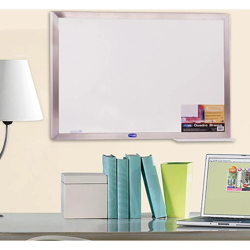 QUADRO BRANCO MOLDURA ALUMINIO 200X120CM POP CORTIARTE (UNIDADE) - imagem 4