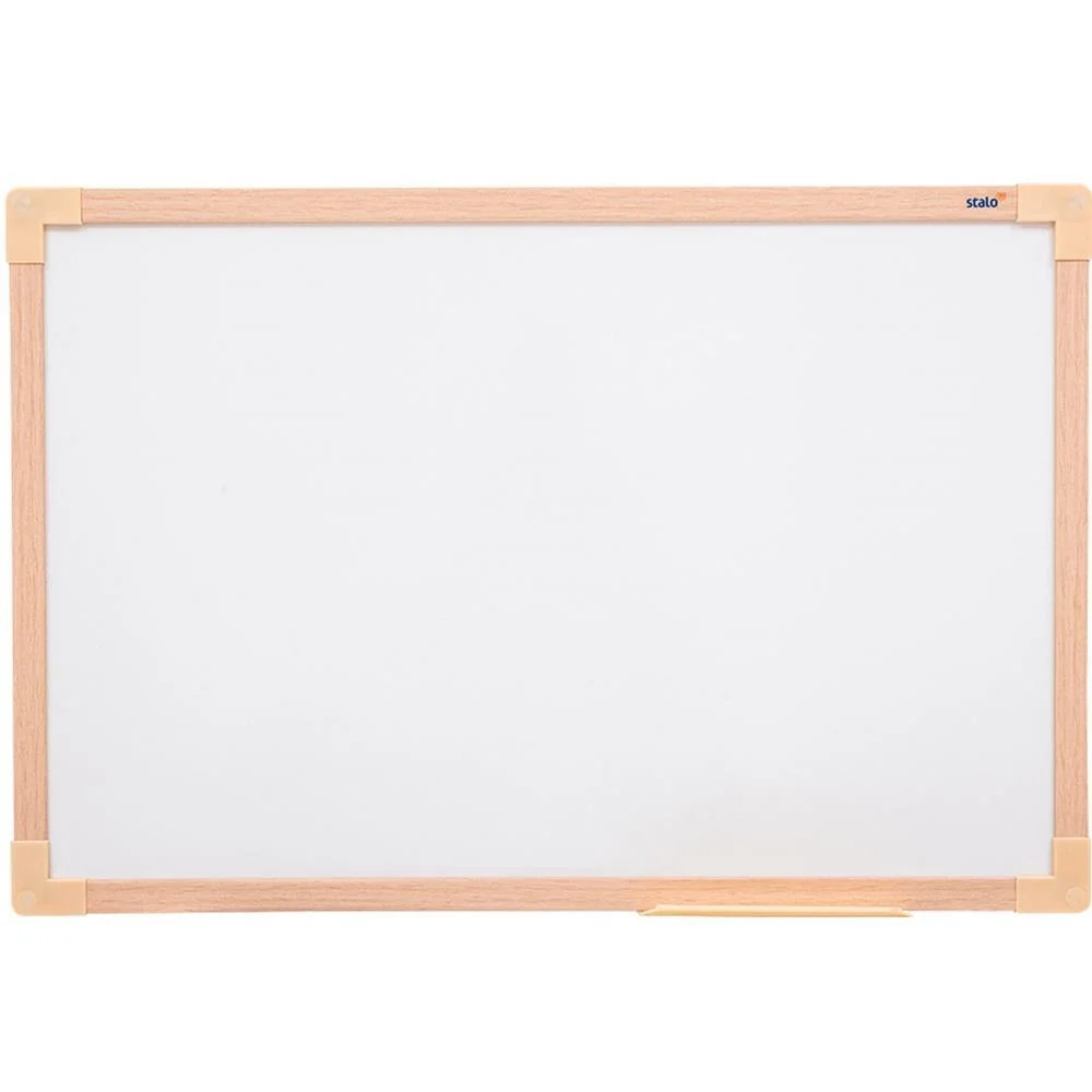 QUADRO BRANCO MOLDURA MADEIRA 030X040CM UV MDF SOFT STALO (PCT.C/02) - imagem 2