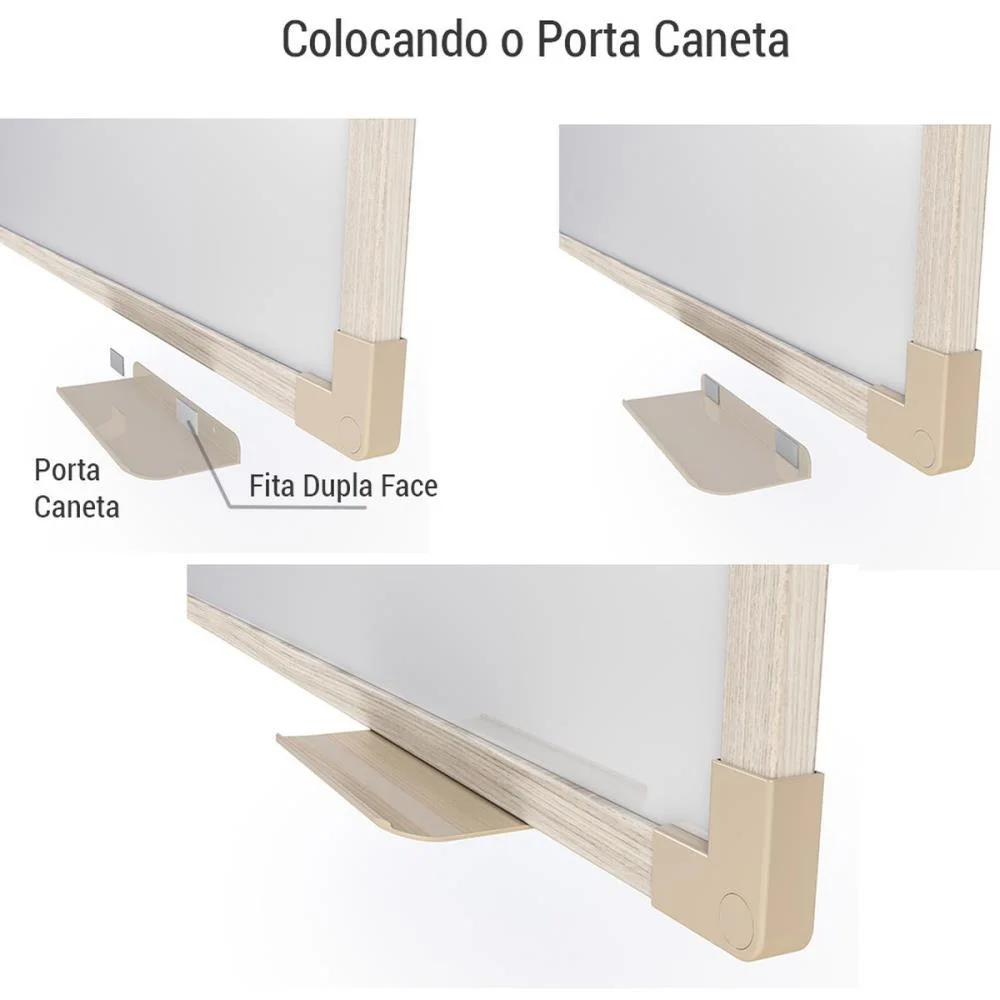 QUADRO BRANCO MOLDURA MADEIRA 030X040CM UV MDF SOFT STALO (PCT.C/02) - imagem 5