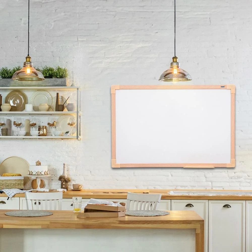 QUADRO BRANCO MOLDURA MADEIRA 030X040CM UV MDF SOFT STALO (PCT.C/02) - imagem 7