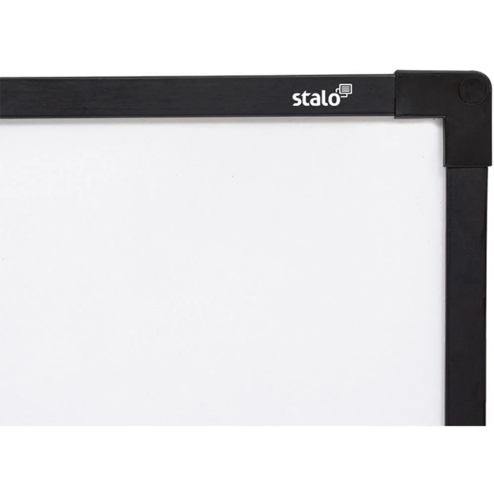 QUADRO BRANCO MOLDURA MADEIRA 120X080CM UV SOFT MOLD. PRETA STALO (UNIDADE) - imagem 4