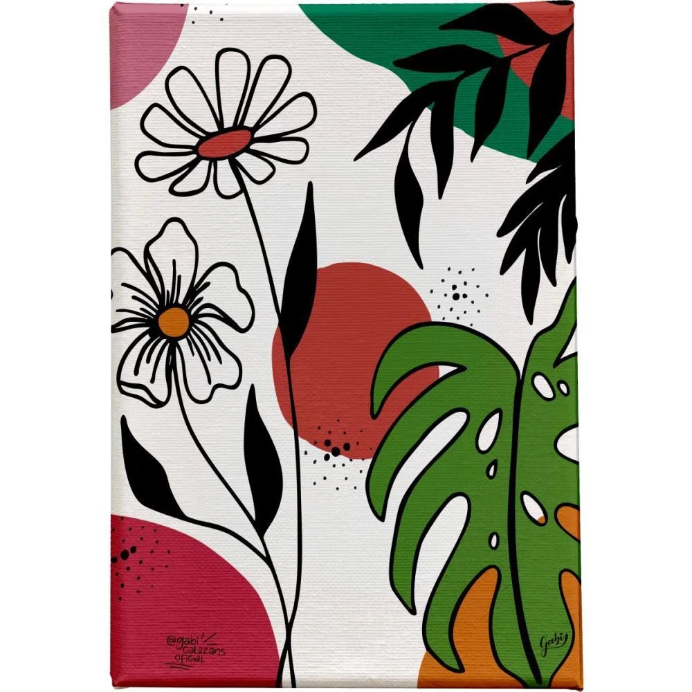 QUADRO DECORATIVO FOLHAS TELA CANVAS C/2 30X40CM STALO (PCT.C/02) - imagem 3