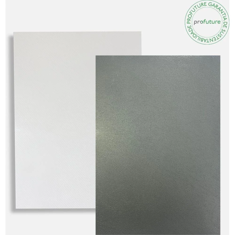 CAPA PARA ENCADERNACAO A4 5 CRISTAL+ 5 PRATA COURO PROLAM (KIT) - imagem 3