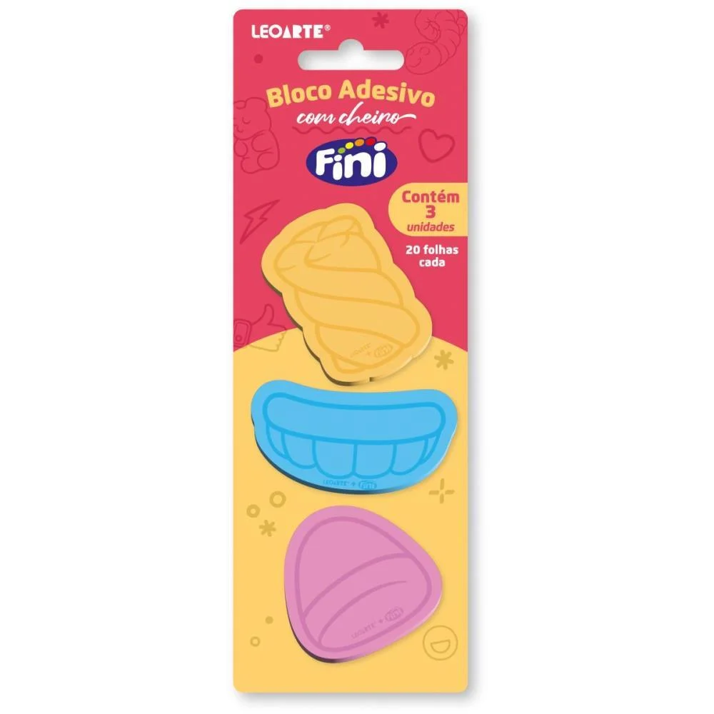 BLOCO DE RECADO AUTOADESIVO FINI C/AROMA 3X20 FLS LEONORA (BL.C/03) - imagem 2