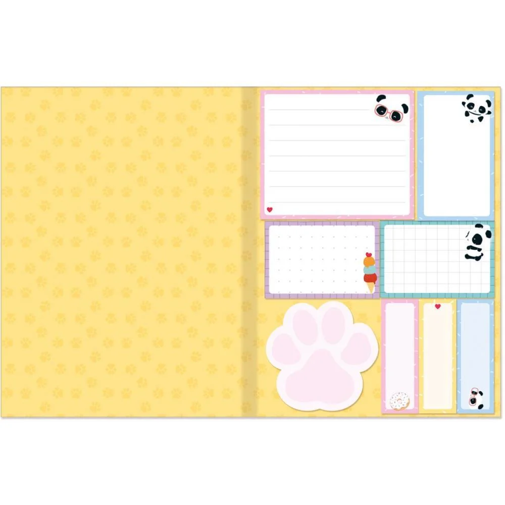 BLOCO DE RECADO AUTOADESIVO TILI NOTES PANDA KIT 8X30FLS TILIBRA (BLISTER) - imagem 3