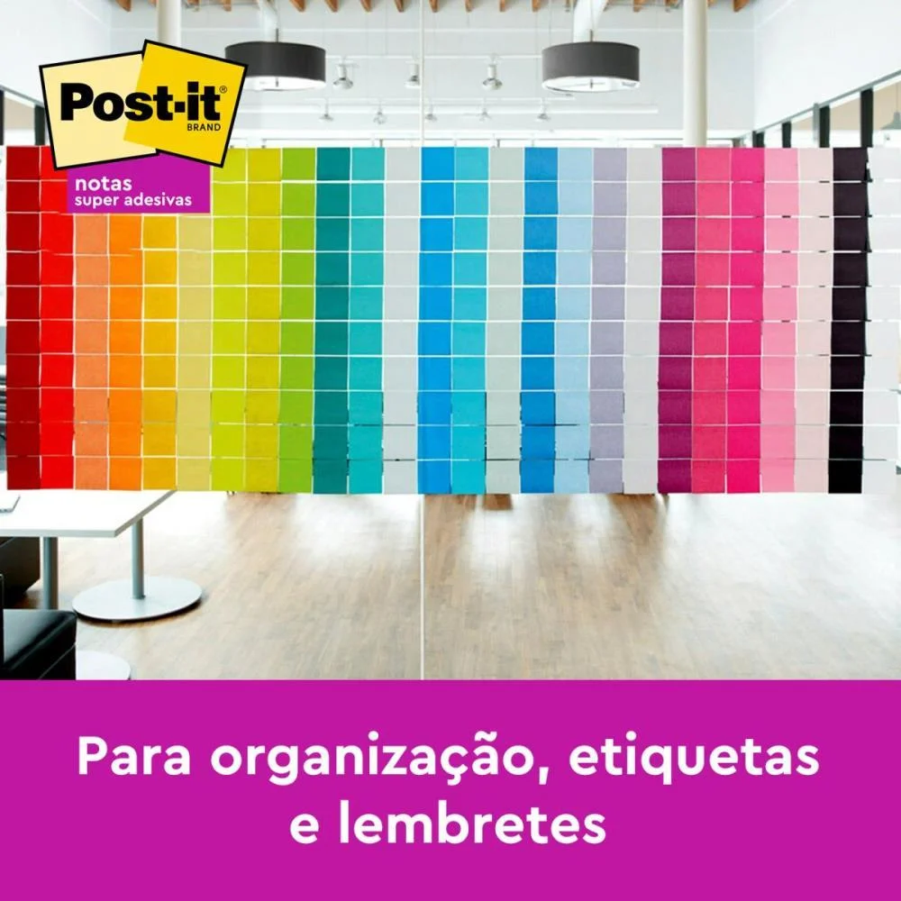 BLOCO DE RECADO POST-IT 76MMX76MM ALEGRIA 90FLS 3M (PCT.C/03) - imagem 6