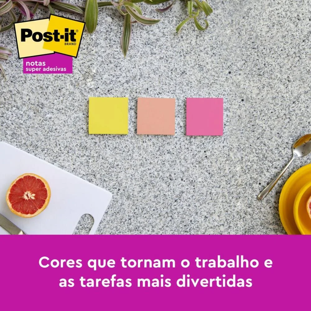 BLOCO DE RECADO POST-IT 76MMX76MM ALEGRIA 90FLS 3M (PCT.C/03) - imagem 7