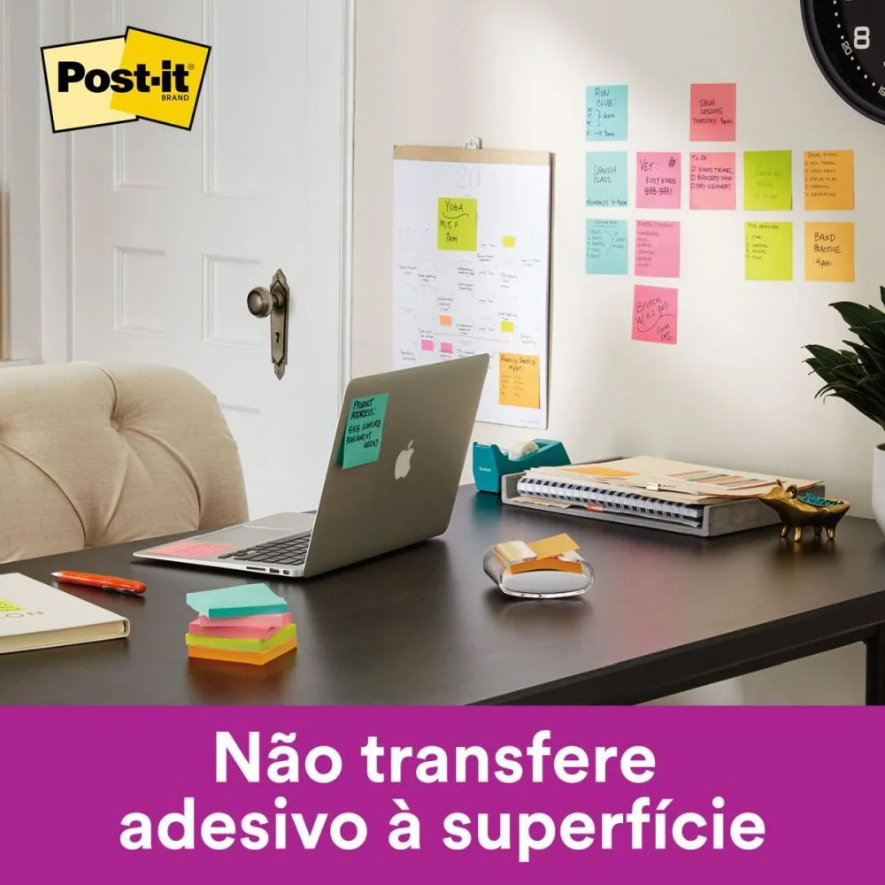 BLOCO DE RECADO POST-IT 76MMX76MM SAL ROSA 90 FLS. 3M (UNIDADE) - imagem 7