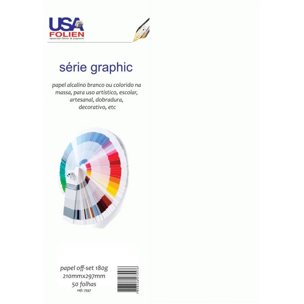 PAPEL PARA IMPRESSAO A4 OFFSET BRANCO 180G. USA FOLIEN (PCT.C/50) - imagem 2