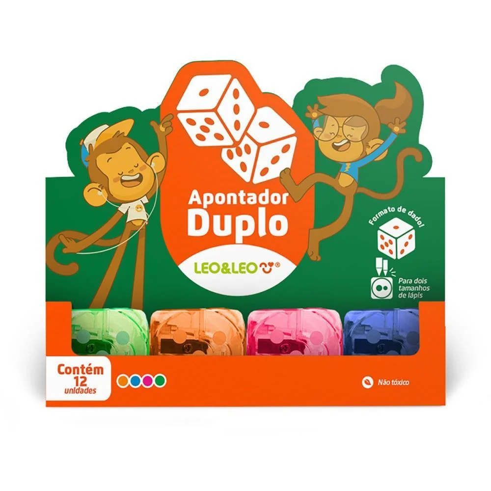 APONTADOR COM DEPOSITO 2 FUROS DADO 4 CORES LEONORA (DP.C/12) - imagem 4