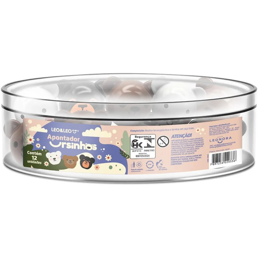 APONTADOR COM DEPOSITO URSINHO 3 CORES LEONORA (POTE-12) - imagem 5