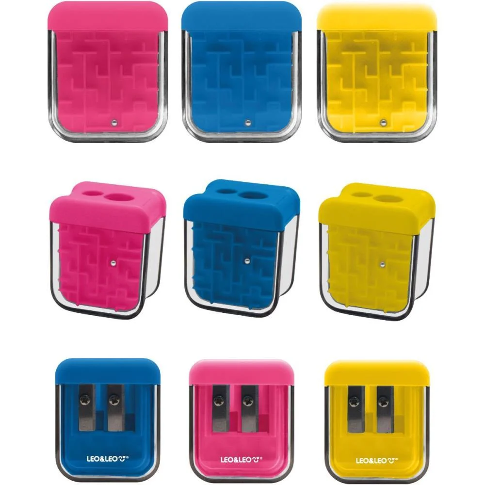 APONTADOR COM DEPOSITO 2 FUROS LABIRINTO BIG/PADRAO 3CORES LEONORA (DP.C/12) - imagem 3