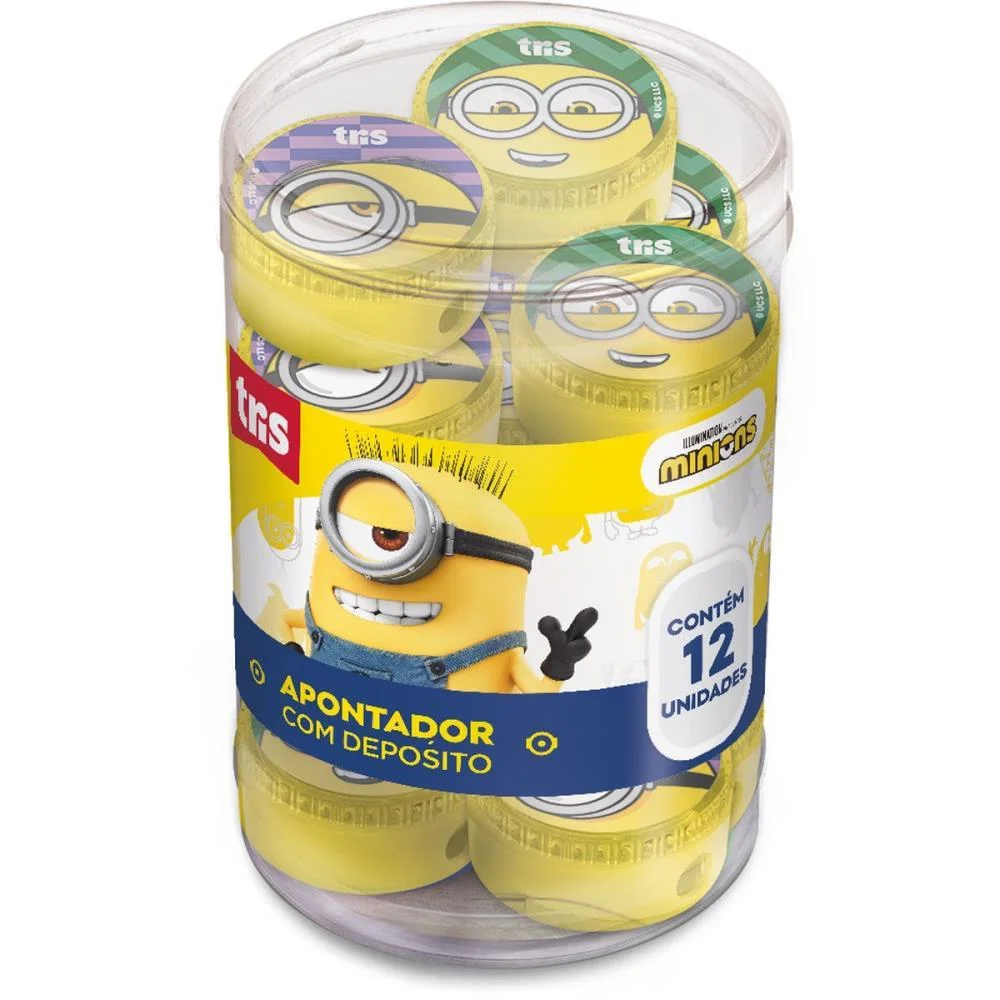 APONTADOR COM DEPOSITO DECOR. MINIONS 2CORES SUMMIT (POTE-12) - imagem 2