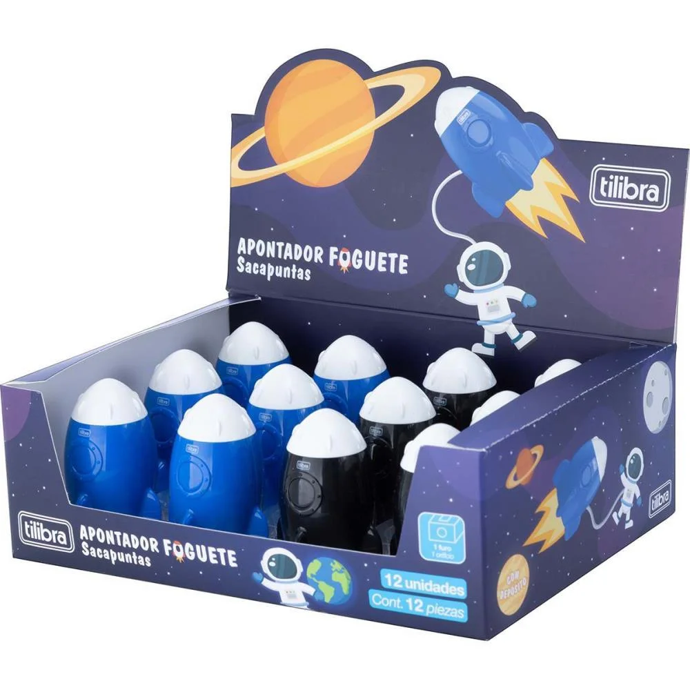 APONTADOR COM DEPOSITO DECOR. FOGUETE 1 FURO 2MOD. TILIBRA (DP.C/12) - imagem 2