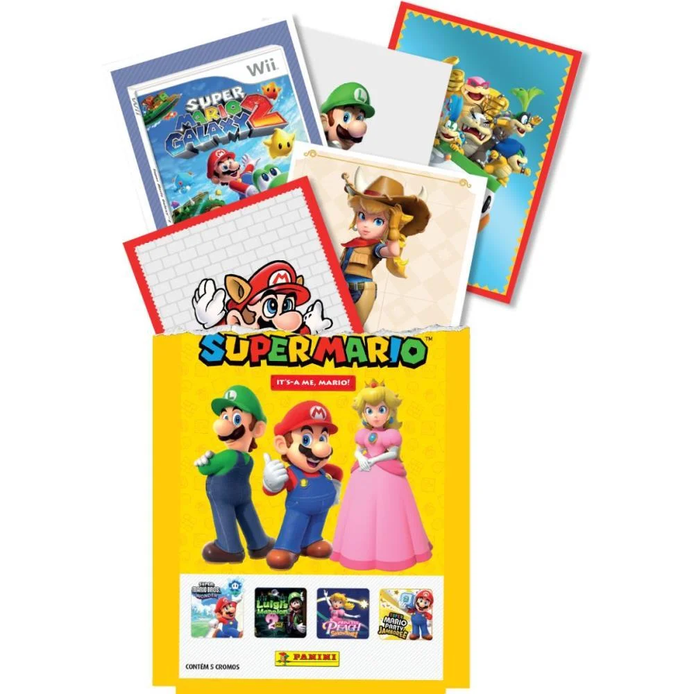 FIGURINHAS SUPER MARIO ENVELOPE C/5 PANINI (PCT.C/20) - imagem 2