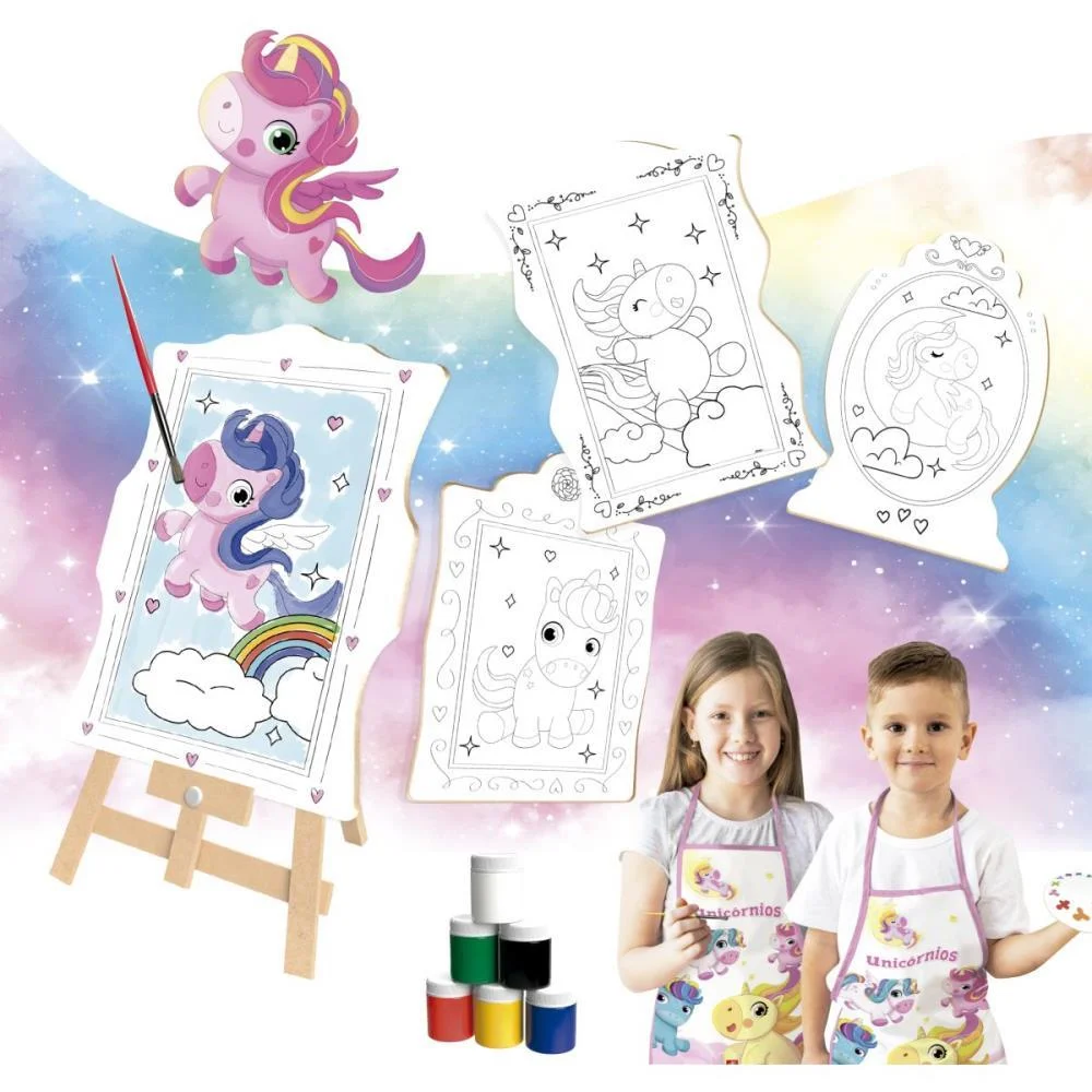 BRINQUEDO PARA COLORIR UNICORNIO SUPER KIT C/4 TELAS BRINC. DE CRIANCA (UNIDADE) - imagem 4
