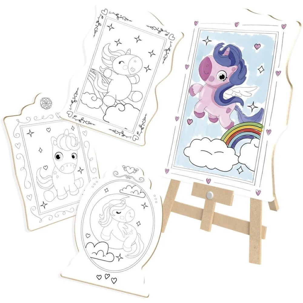 BRINQUEDO PARA COLORIR UNICORNIO SUPER KIT C/4 TELAS BRINC. DE CRIANCA (UNIDADE) - imagem 5