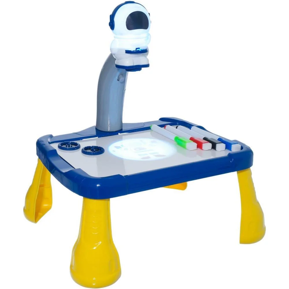 BRINQUEDO PARA COLORIR MESA SPACE C/PROJETOR AZUL PP IMPORT (UNIDADE) - imagem 3