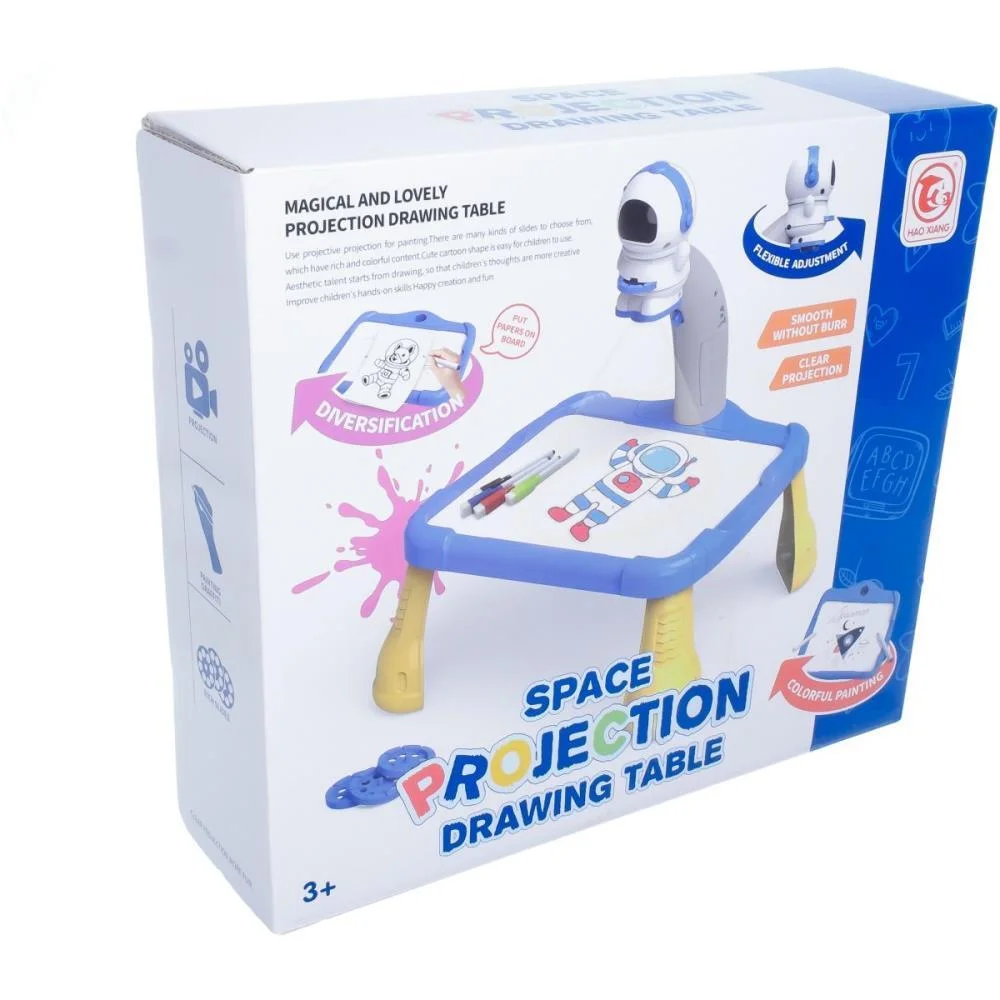 BRINQUEDO PARA COLORIR MESA SPACE C/PROJETOR AZUL PP IMPORT (UNIDADE) - imagem 4
