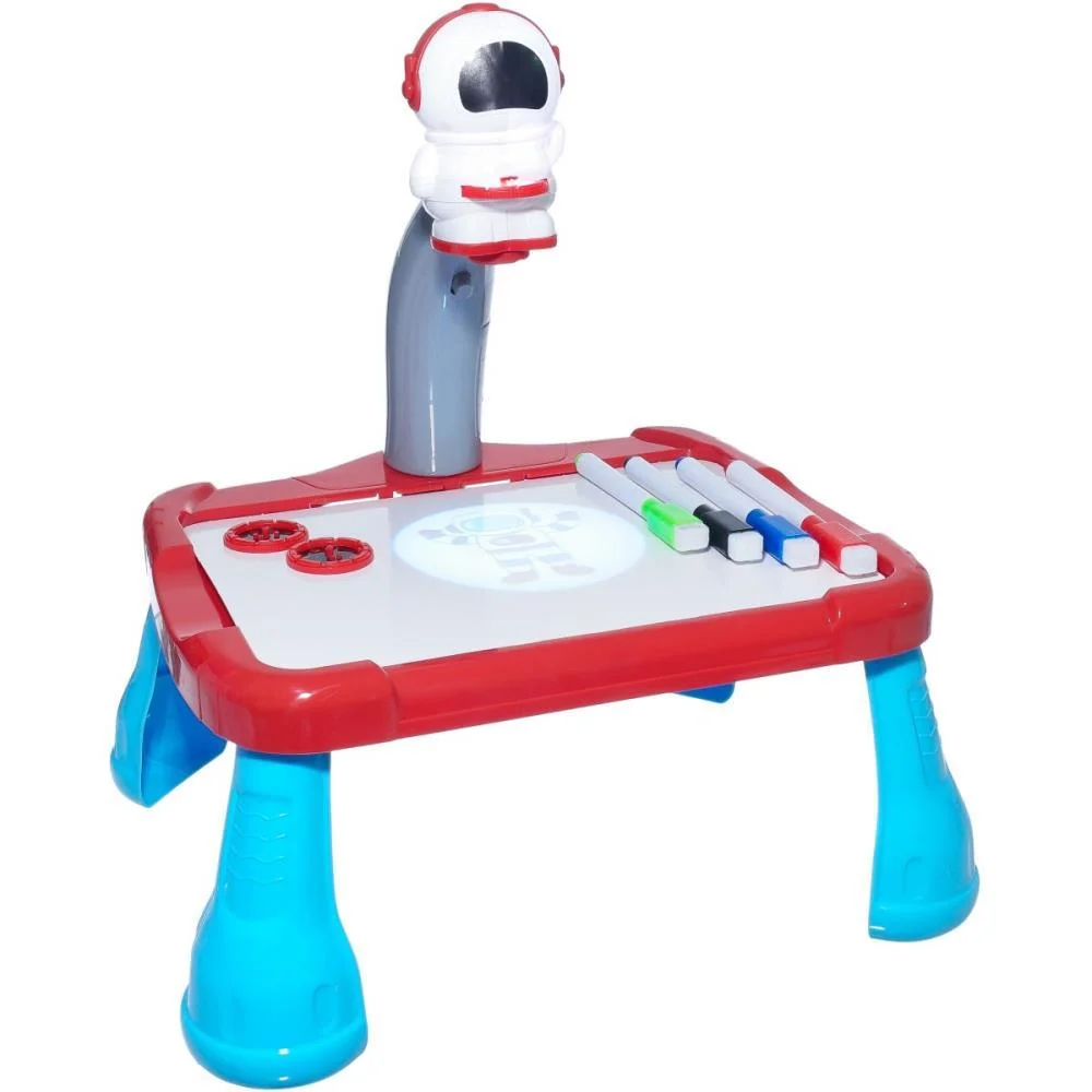 BRINQUEDO PARA COLORIR MESA SPACE C/PROJETOR VERMELHA PP IMPORT (UNIDADE) - imagem 2