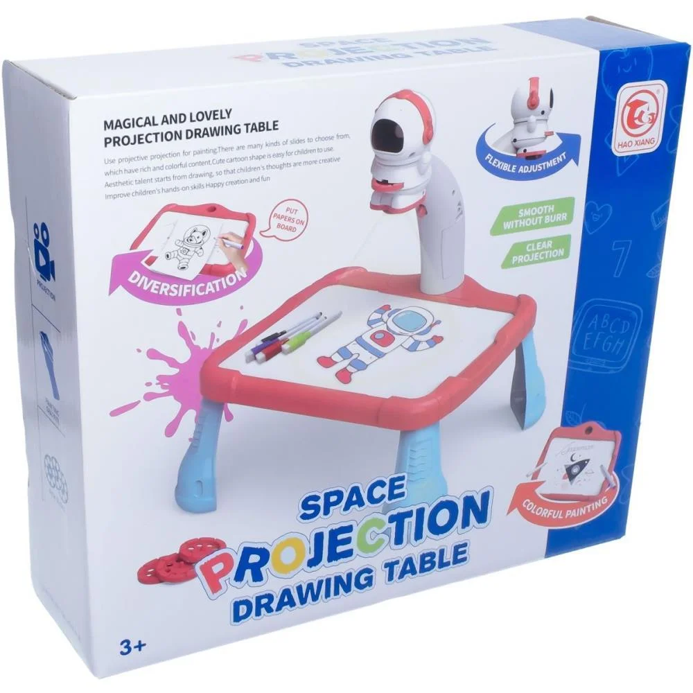 BRINQUEDO PARA COLORIR MESA SPACE C/PROJETOR VERMELHA PP IMPORT (UNIDADE) - imagem 4