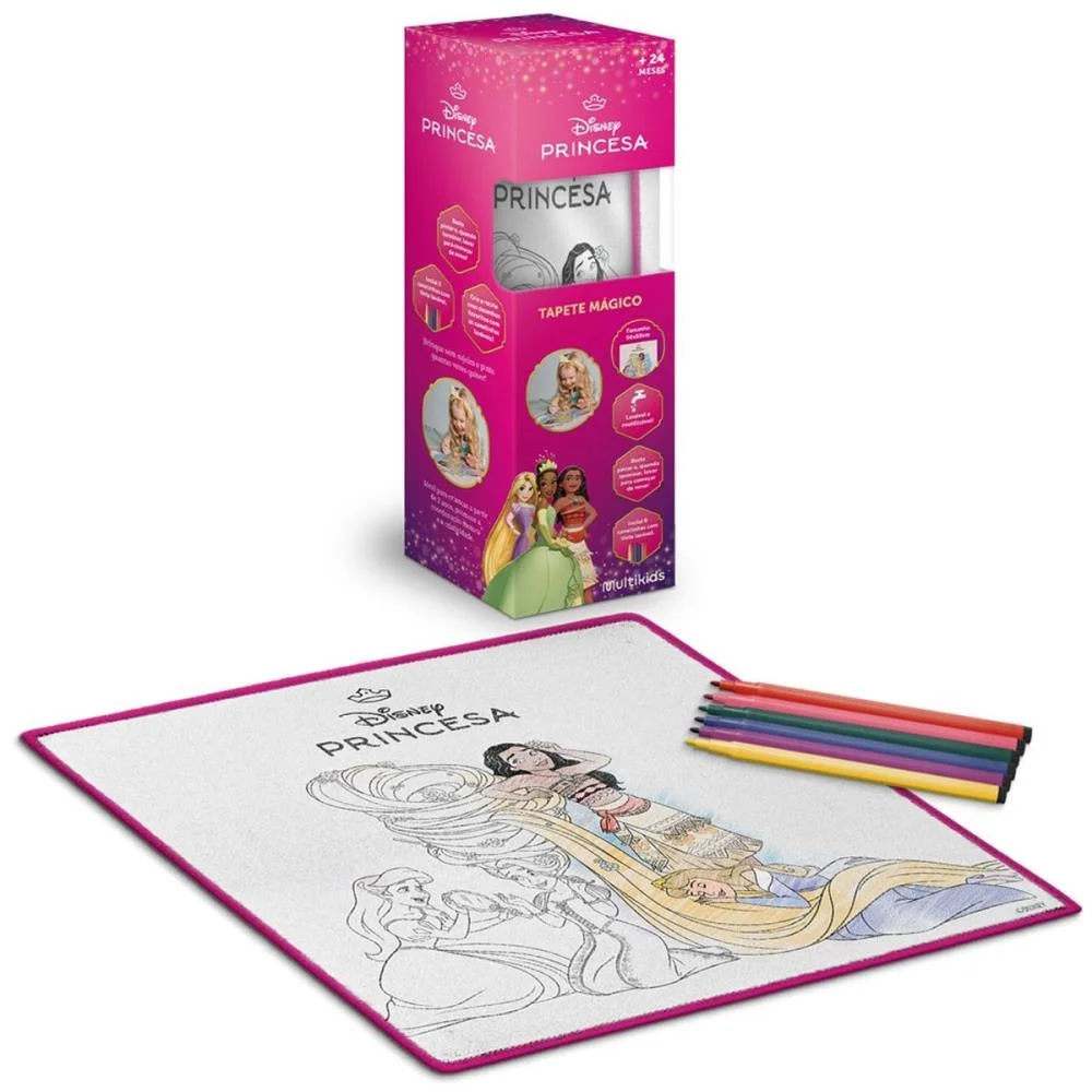 BRINQUEDO PARA COLORIR TAPETE MÁGICO ACQUA PRINCESAS MULTIKIDS (UNIDADE) - imagem 3