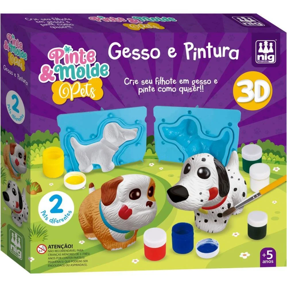 BRINQUEDO PARA COLORIR PINTE E MOLDE PETS NIG BRINQUEDOS (UNIDADE) - imagem 2
