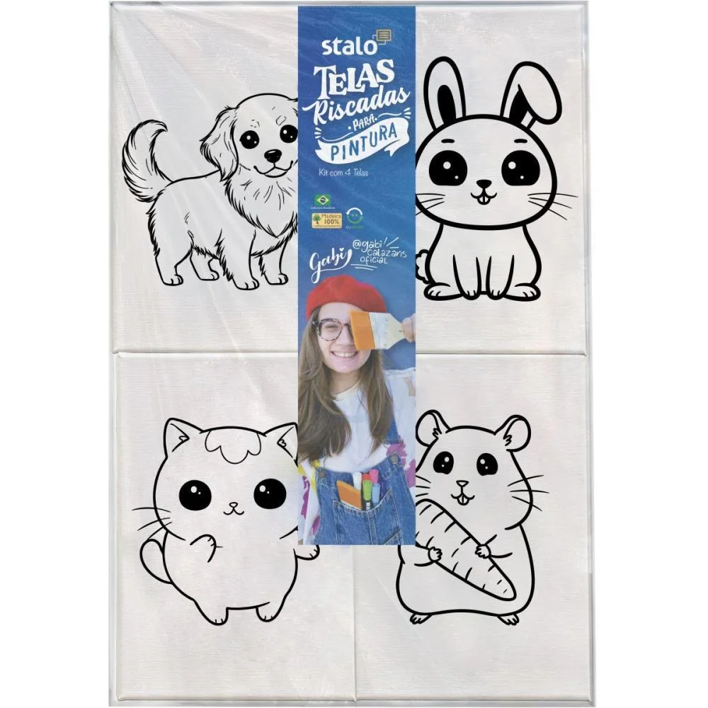 BRINQUEDO PARA COLORIR PETS- GABI CALAZANS 15X22CM STALO (BL.C/04) - imagem 2