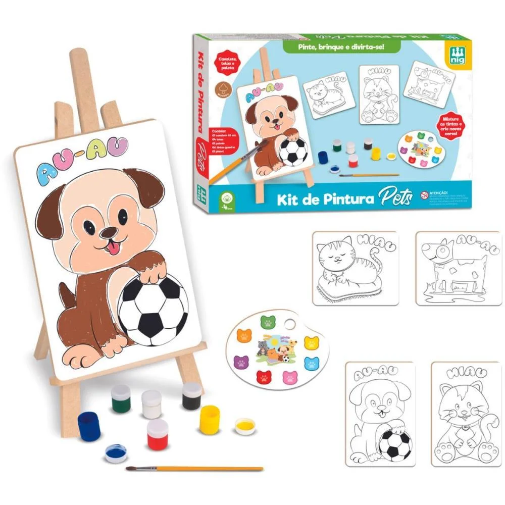 BRINQUEDO PARA COLORIR KIT PINTURA PETS NIG BRINQUEDOS (UNIDADE) - imagem 2