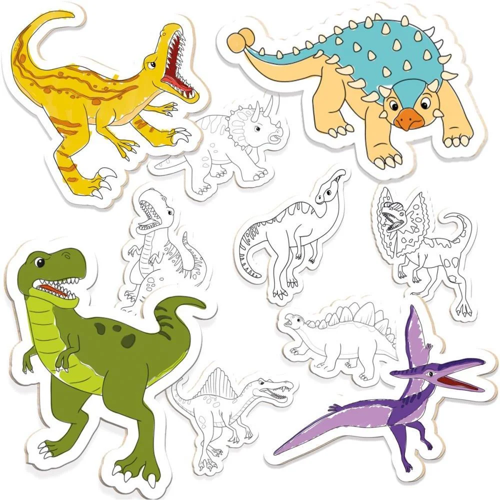 BRINQUEDO PARA COLORIR DINOSSAUROS KIT POP C/10 TELAS BRINC. DE CRIANCA (UNIDADE) - imagem 4