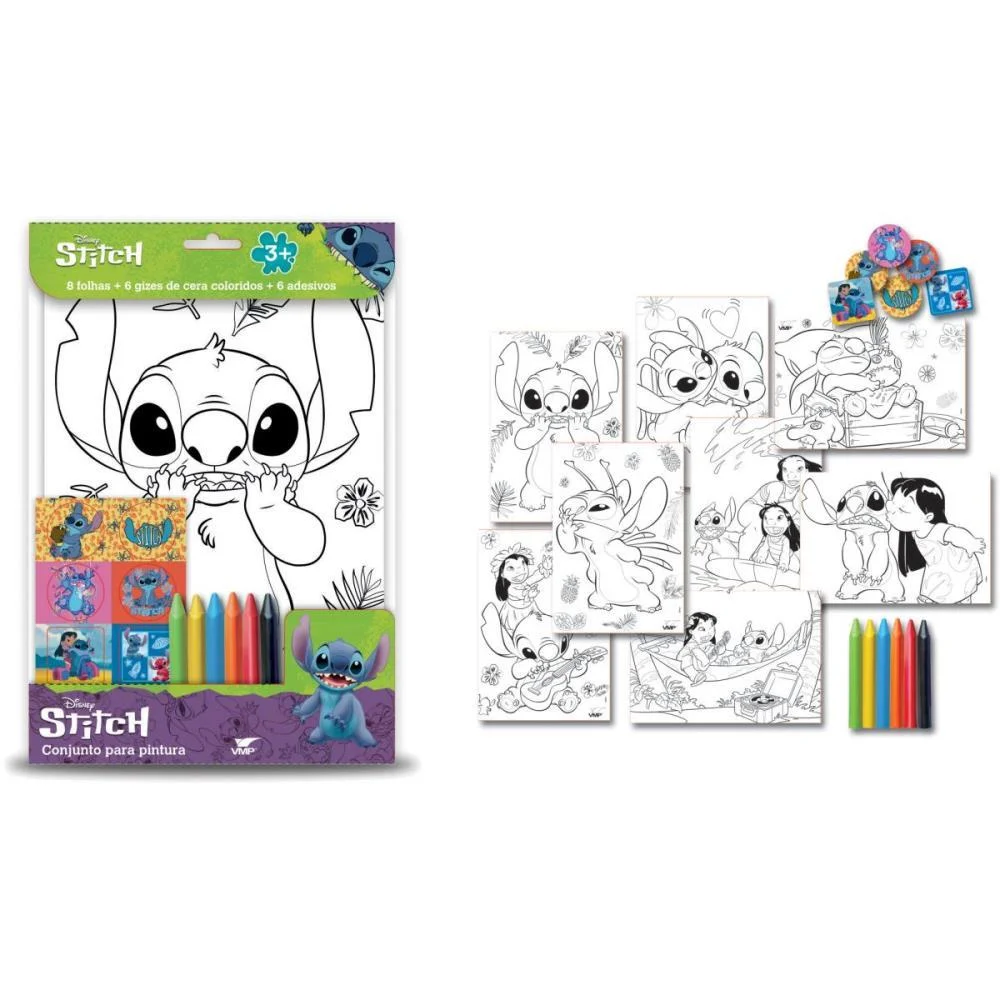 BRINQUEDO PARA COLORIR KIT PINTURA STITCH 26X19 20PCS V.M.P. (UNIDADE) - imagem 3