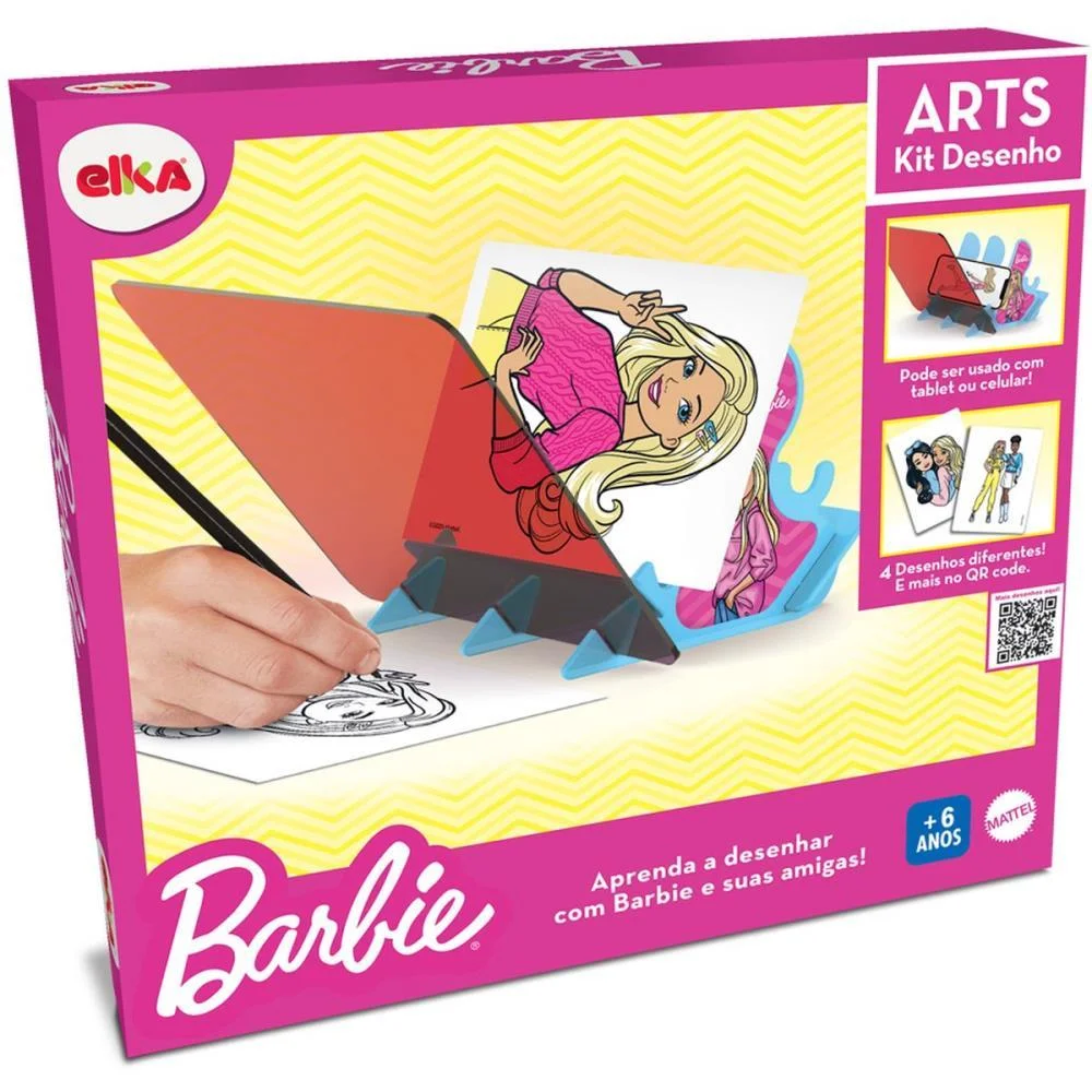 BRINQUEDO PARA COLORIR BARBIE ARTS KIT DESENHO ELKA (UNIDADE) - imagem 2