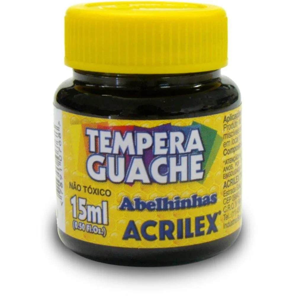 TINTA GUACHE 015ML PRETO ACRILEX (DUZIA) - imagem 3