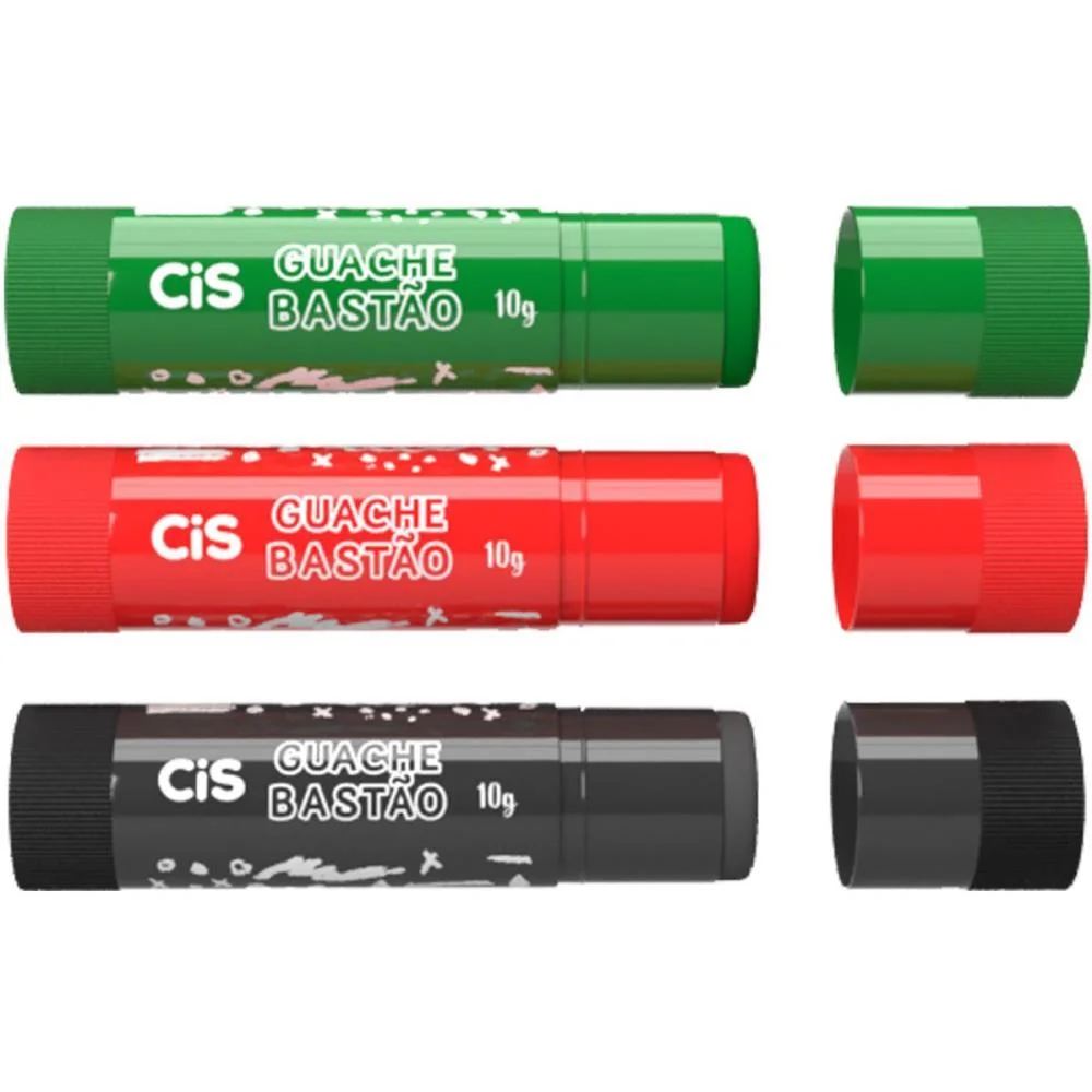 TINTA GUACHE CIS CRIATIC BASTAO 6 CORES SERTIC (ESTOJO) - imagem 4